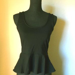 bebe Flared Black tank